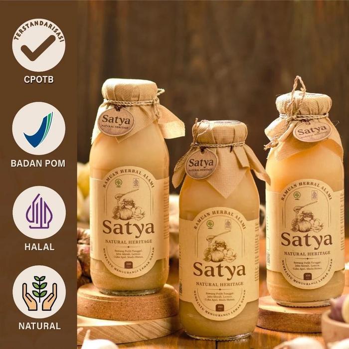 Paket Murah 3 Botol Satya Natural Juice Jus Bawang Putih tunggal