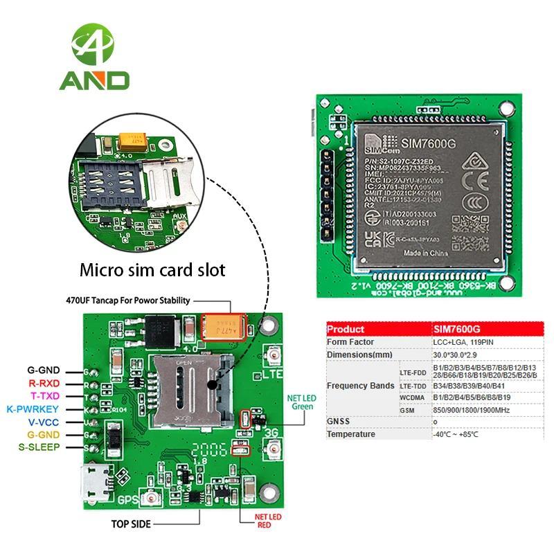 Kit Breakout CAT1 LTE SIM7600G R2, Papan Modul SIM7600G Modem Seluler 4G 1PCS