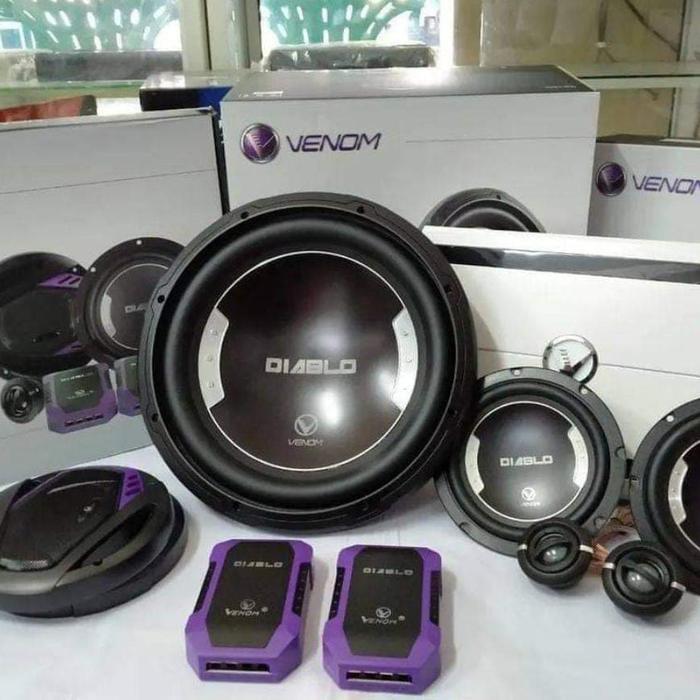 Paket Venom Diablo Power , Subwoofer 12 inch , DAN speaker Split Venom Diablo 3 Item