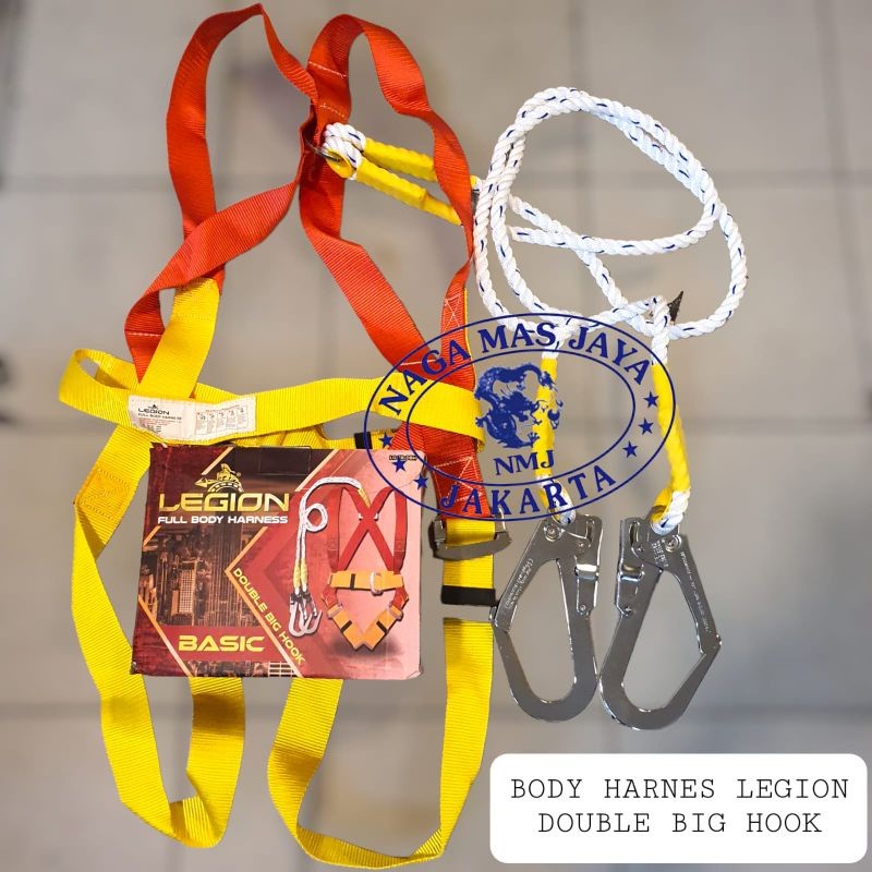 FULL BODY HARNESS DOUBLE BIG HOOK LEGION / BODY HARNESS DOUBLE HOOK LEGION