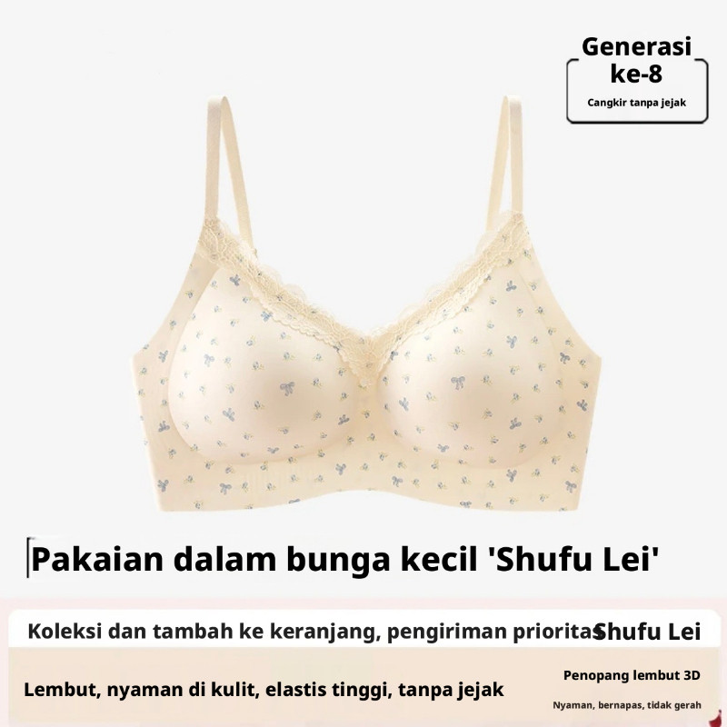 [COD]Lingerie Motif Bunga Soufflé untuk Wanita