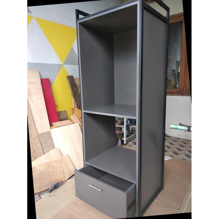 Rak Dispenser dan Microwave Custom K2 - Hitam