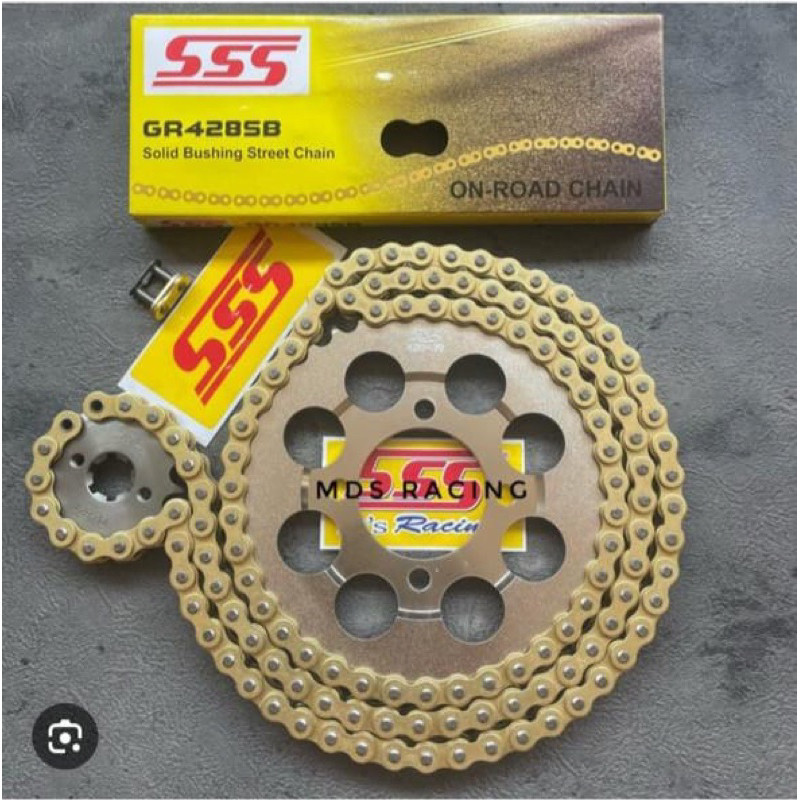 gear grand supra astrea supra fit lama 428 GEAR SET SSS 1 SET GEAR SSS 100% ASLI gear depan gear bel