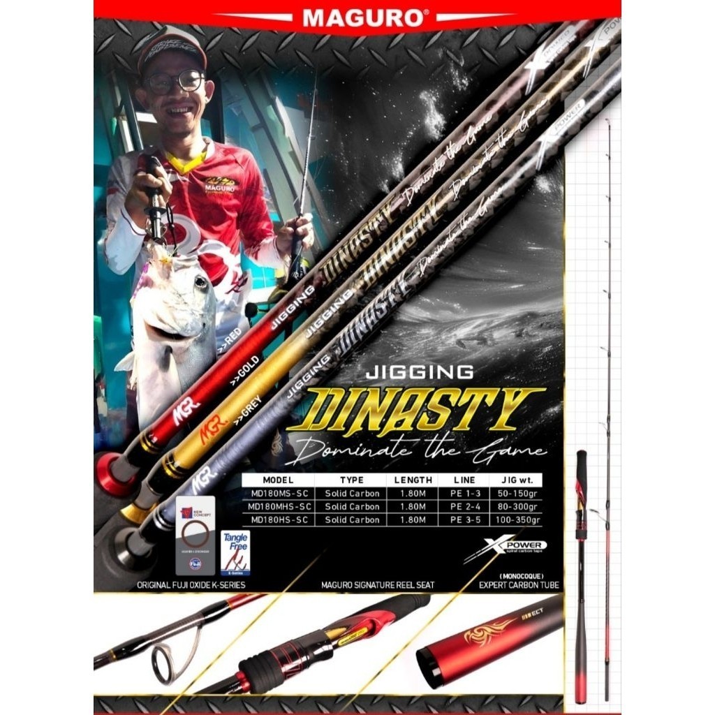 Joran Pancing Laut Jigging Maguro Dynasty 180 cm/Jigging Rod/Saltwater