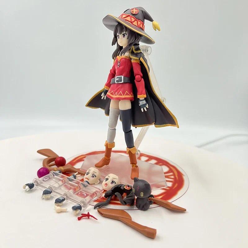 13cm Figma #407 KonoSuba 2 Megumin Anime Figure #399 KonoSuba Aqua Action Figure #425 Kazuma Figurin
