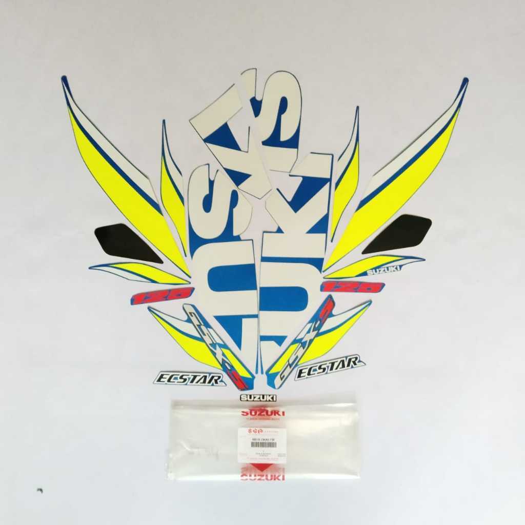 STICKER BODY STRIPING BODY MOTOR ASLI GSX-S 125 ECSTAR ABS  ( 68018-23K80-YSF )