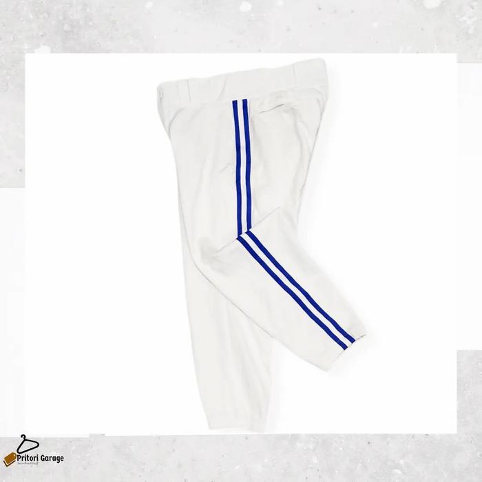 Celana Panjang Baseball Pants Descente White Stripe Blue Vintage 32