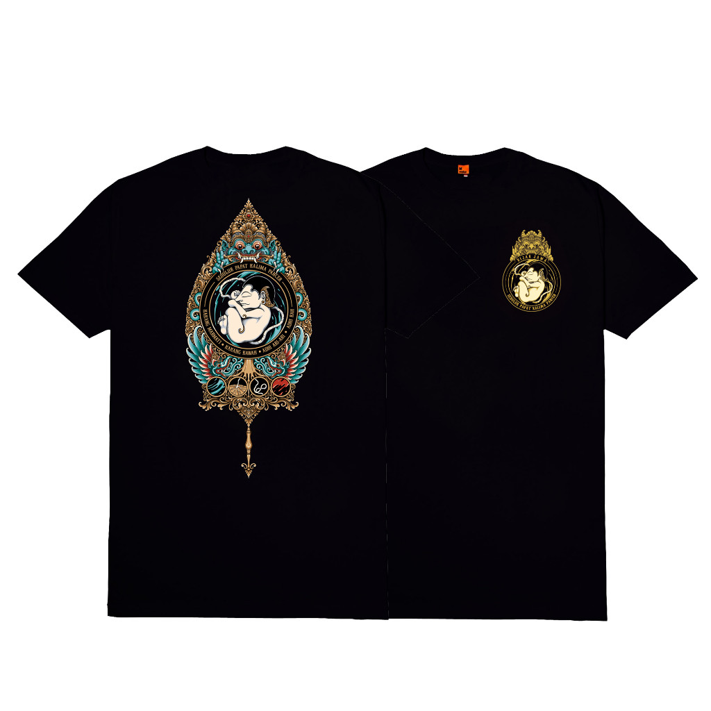 KAOS BIJAK JAWA SEDULUR PAPAT KALIMA PANCER HITAM