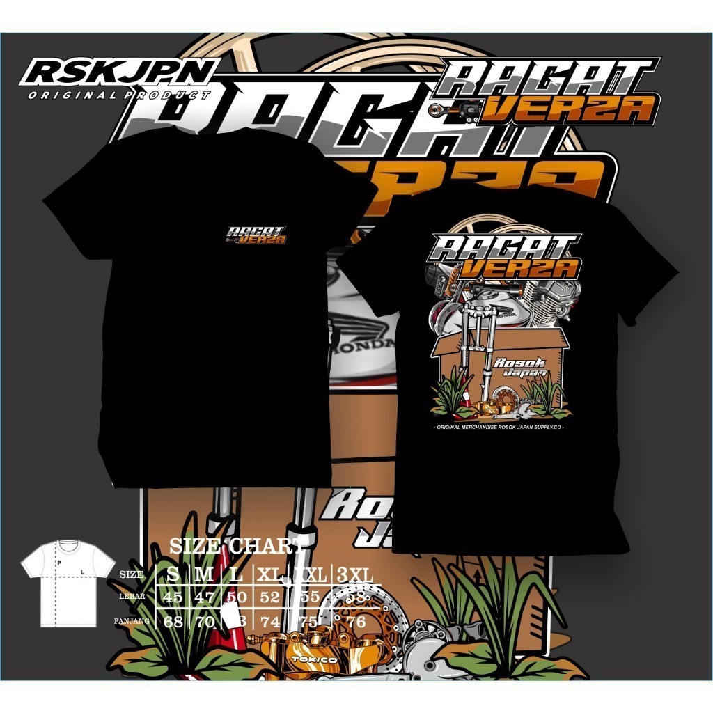 Baju Kaos Atasan Honda Ragat Verza Herex Distro Original caisar custom