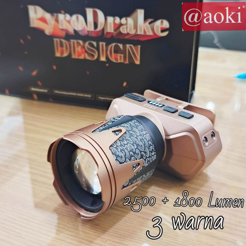 promo toko senter kepala Aoki Dual cahaya putih kuning sensor AK 3805 X Senter aoki