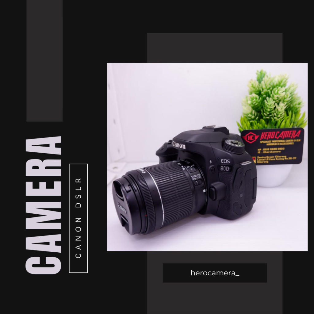 CANON EOS 80D  KIT 18-135MM SIAP PAKAI MULUSMurah