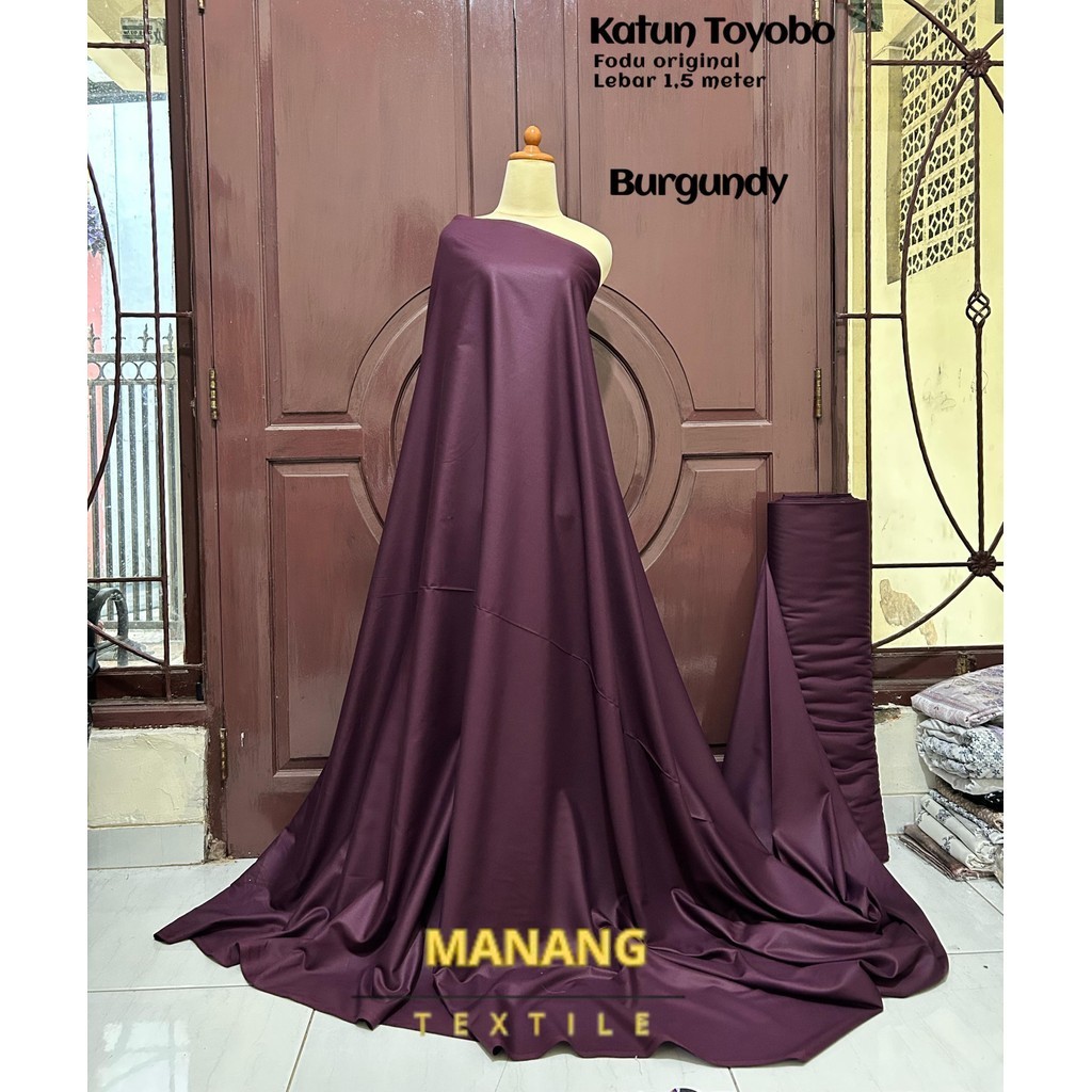 seragam keluarga Katun Toyobo FODU Polos kain meteran bridesmaid banyak motif