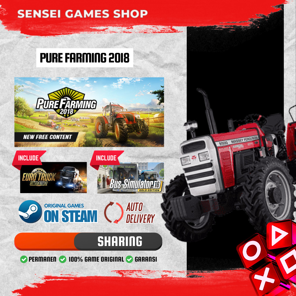 [BONUS STEAM KEY] Pure Farming 2018 (Sharing With Euro Truck Simulator 2, ) / AUTO DELIVERY / STEAM 