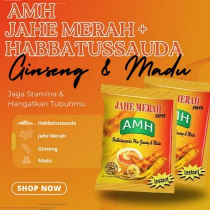 ( PAKET 1 BAL ) JAHE MERAH AMH 1 BAL ISI  50 SACHET MURAH OM
