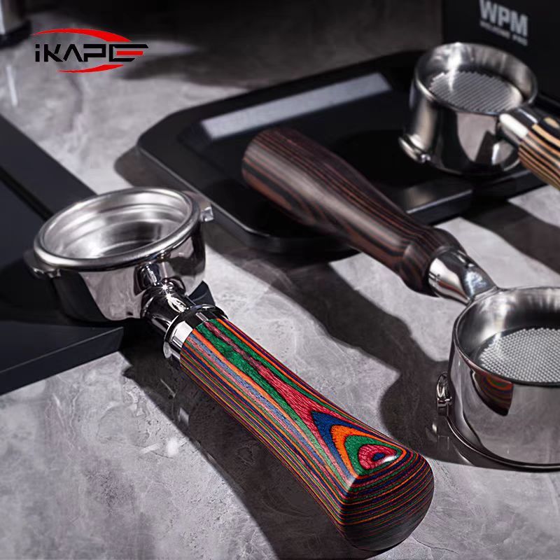 IKAPE Bottomless Portafilter for Delonghi/Barsetto/Berivlle/Lamarzocco/Flair58/ECM/Lelit/wega Colore