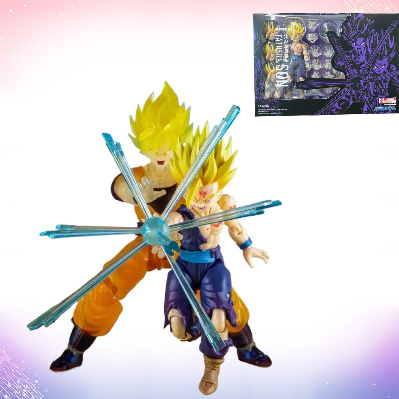 In Stock Dragon Ball Demoniacal Fit DF SHF Father and Son Set Goku Gohan Action Figure Toys Model Gi