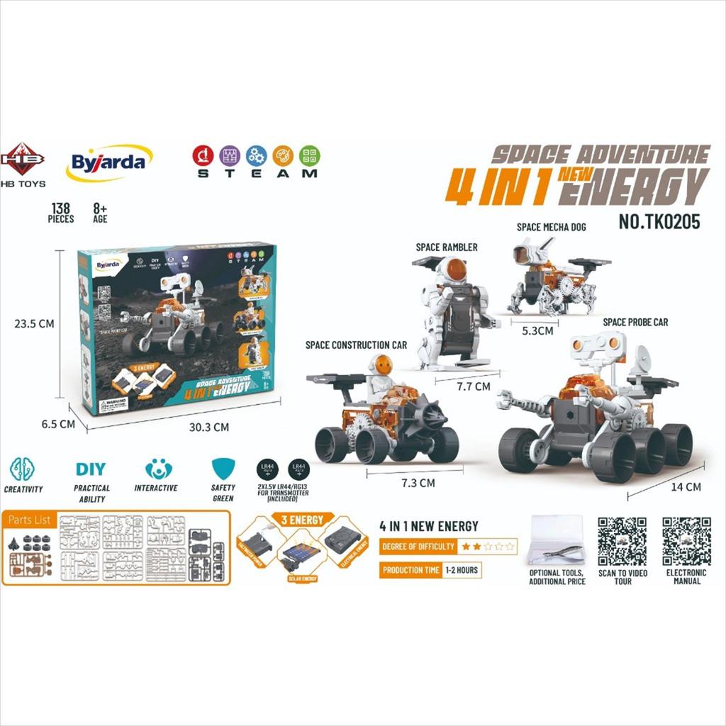 Mainan Anak Space Adventure 4in1 Mainan Lego Bisa Berubah Jadi 4 Model Berbeda Mainan Rakit DIY