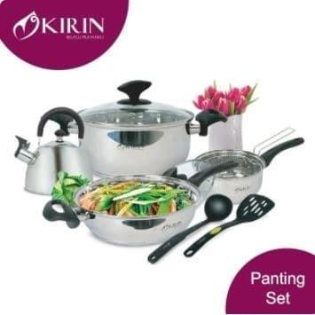 Kirin Panting Pan Set Series Paket Panci Teko Wajan Nylon Ladle
