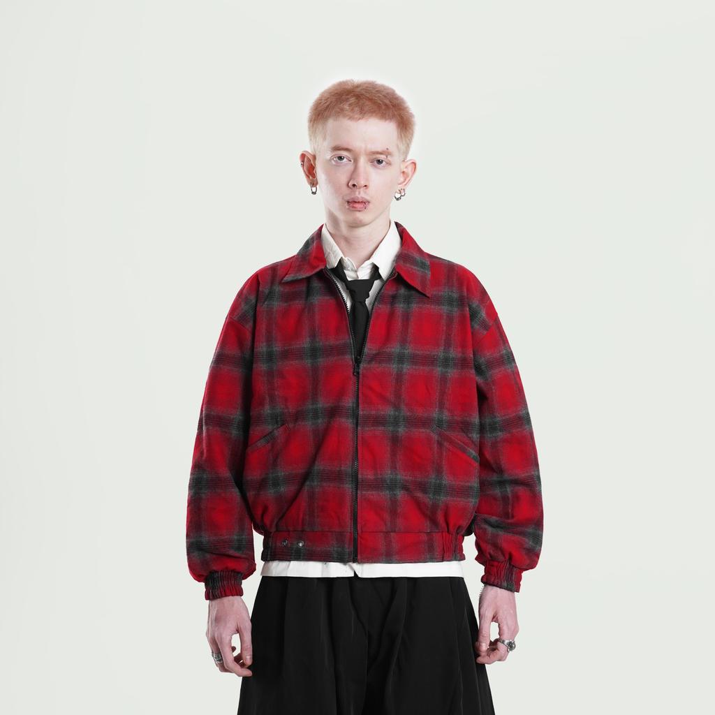 FAITH FADE - Flannel Reversible Work Jacket (Red)