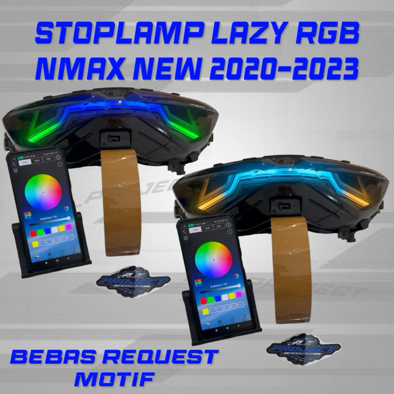 Lampu Stoplamp Lazy Malas RGB Android 210 Mode Nmax New 2020-2023 All Nmax New Lampu Stop Lampu Rem 