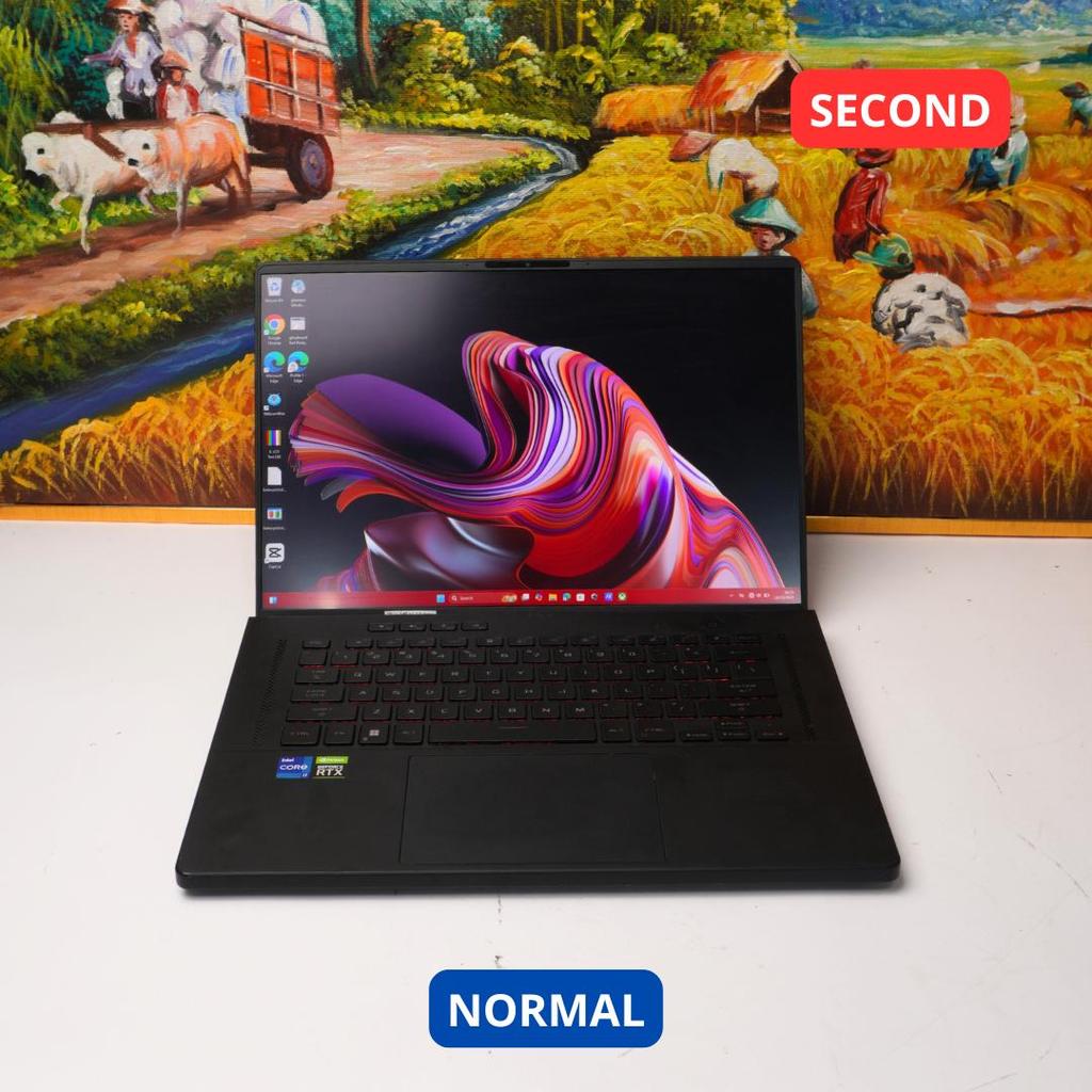 ASUS ROG ZEPHYRUS M16 GU603ZEB_GU603ZE I7 12700H 16 GB (14") LAPTOP SECOND ORIGINAL SINAR MUTIARA CE