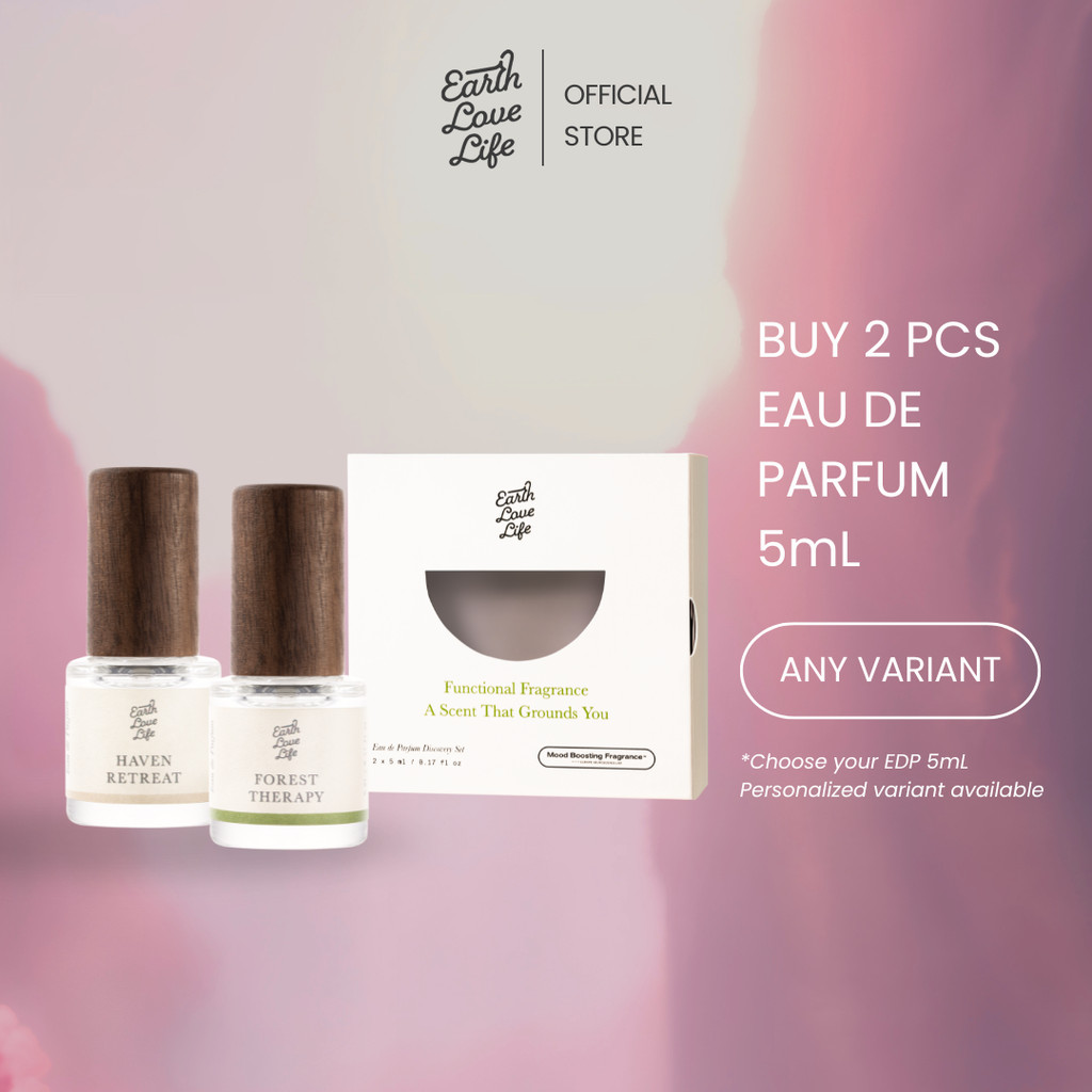 [SET GIFT PERSONALIZED] Earth Love Life Eau de Parfum 5 mL x 2pcs | Wangi Fresh Tahan Lama 6 to 8 Ja