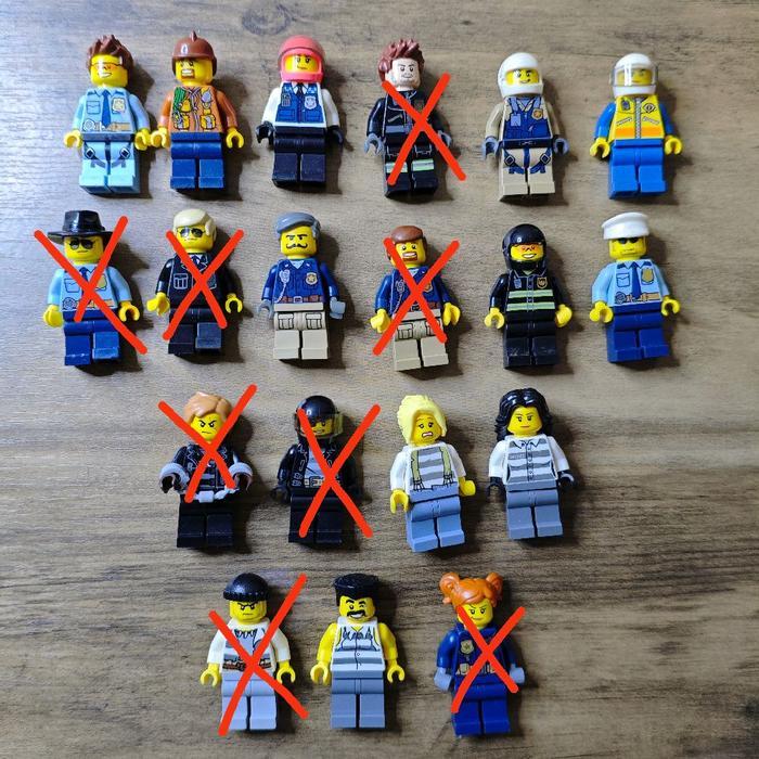 Mini Figure Lego City Policeman Cop Police Fire Fighter Male Female Prisoner Thug Bandit Original Lo