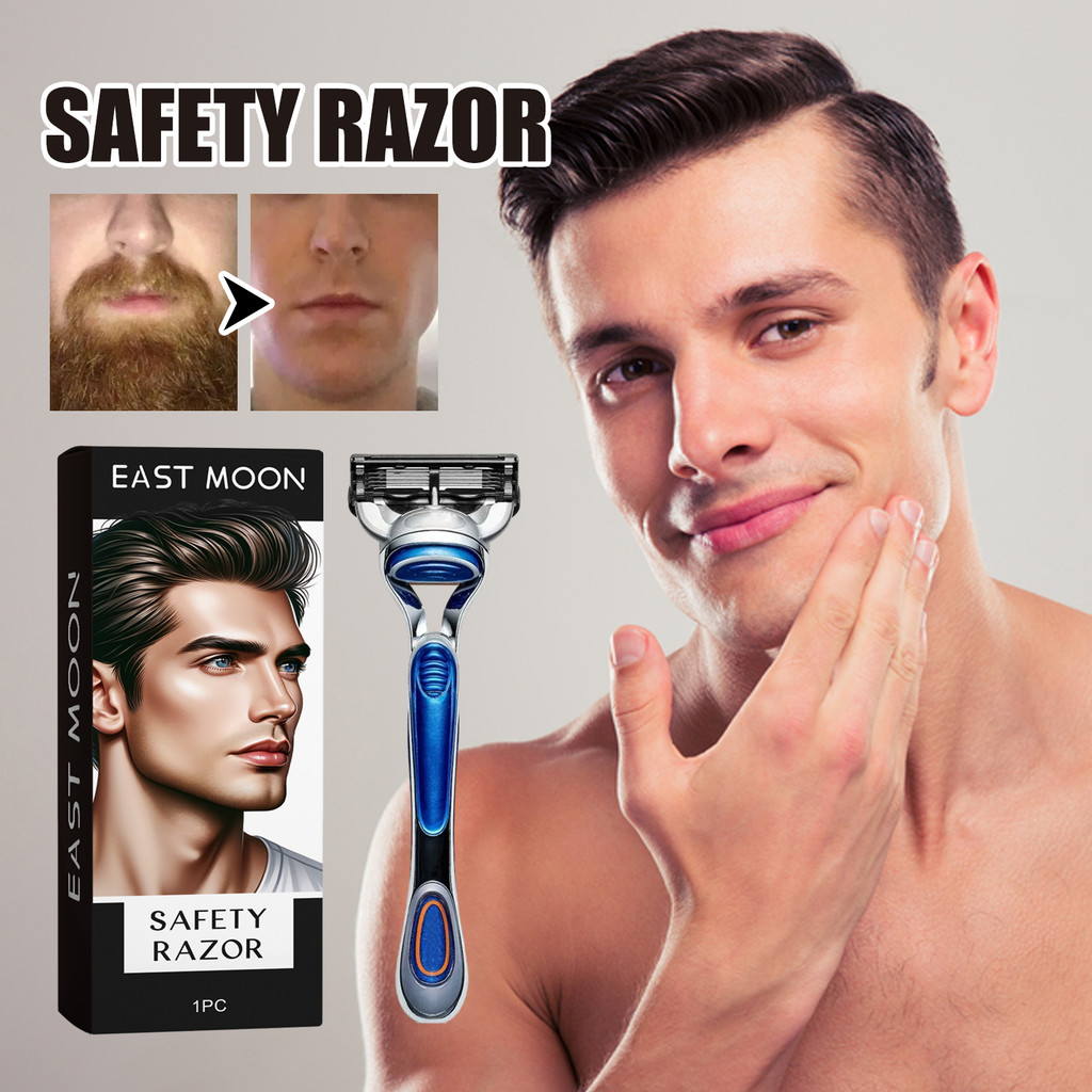 alat cukur manual pengaman cukur cukur jenggot wajah pisau cukur pria cukuran kumis dan jenggot Alat