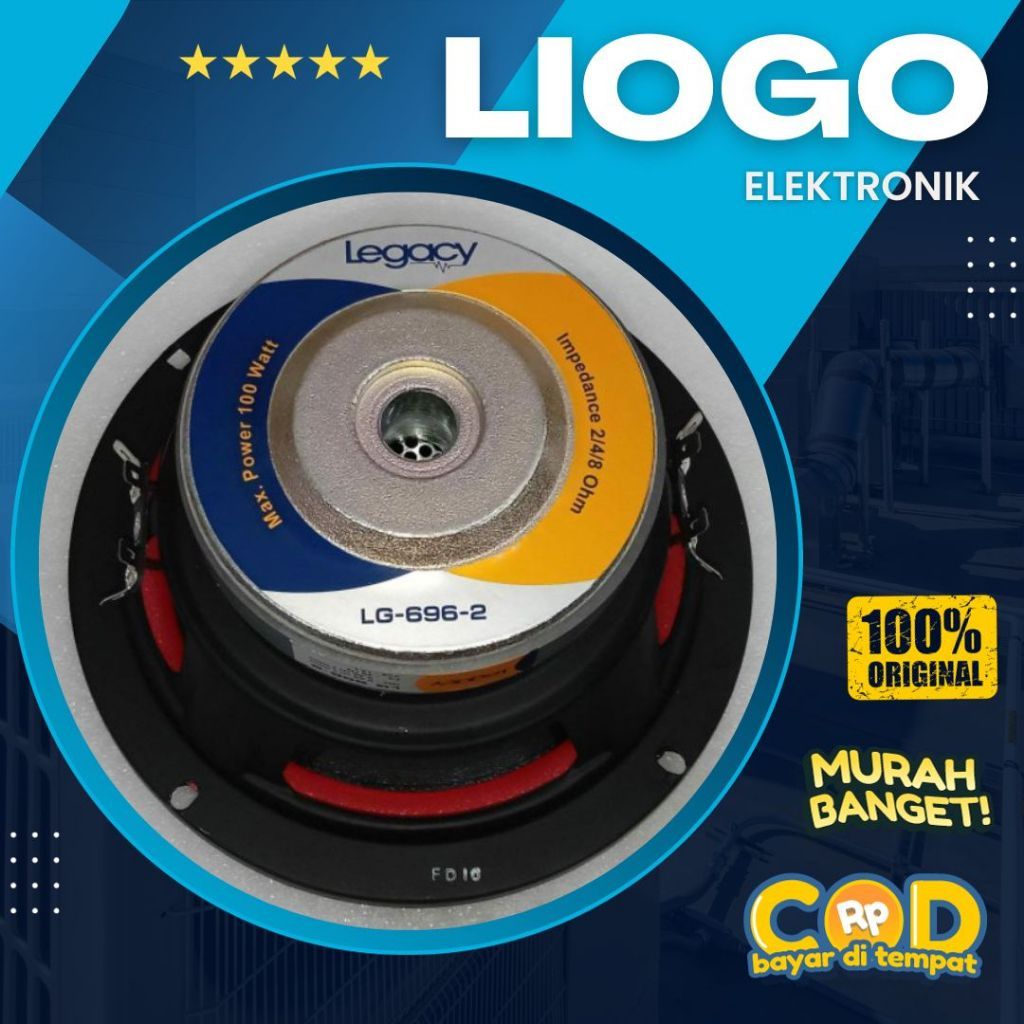 Speaker Legacy 6 Inch Legacy LG 696 2 Subwoofer 6 Inch Legacy 696 Double Coil Audio Subwoofer Mobil