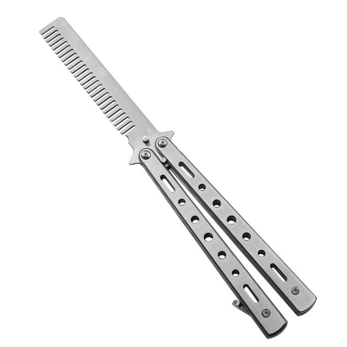 Sisir Besi Lipat Balisong Training Trick Benchmade
