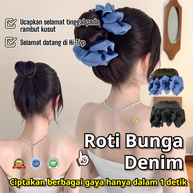 Wig jepit rambut model sanggul - sanggul realistis di belakang kepala - sanggul tinggi - penambah vo