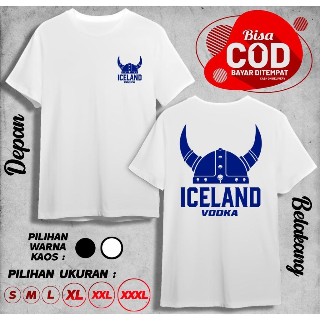 KAOS LOGO ICELAND VODKA KEREN VIRAL GL DB PE