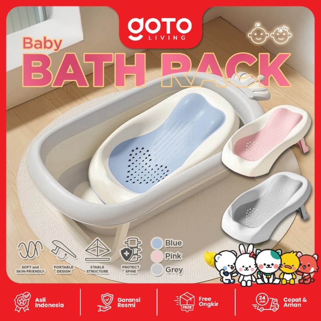 (Promo Special) Goto Sassy Baby Bath Rack Tempat Alas Bak Mandi Bayi Newborn Model Baru