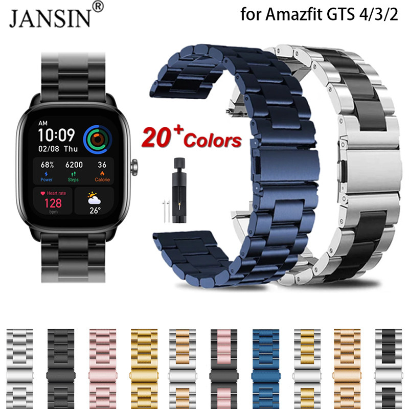 Stainless Steel Band For Huami Amazfit GTS 4 3 2 Mini 2E Wristband Bracelet For Amazfit Watch GTS4 G