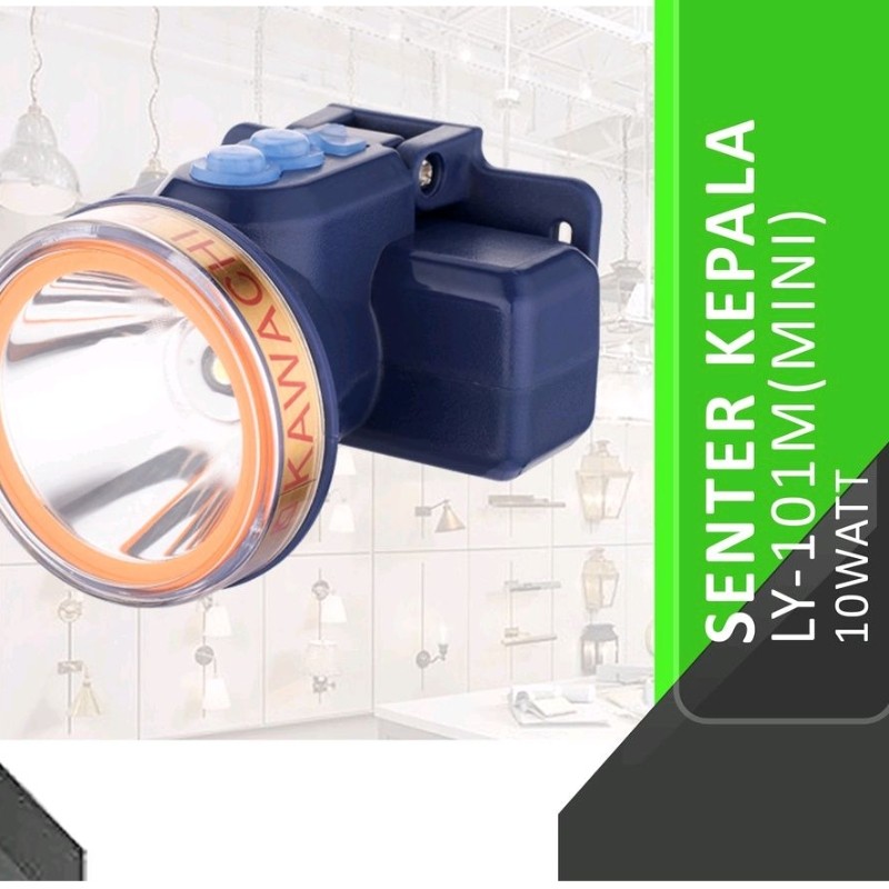 Promo Diskon 6.6 Senter kepala MIni WATERPROOF (SUPER LED) 10WATT LG-101M KAWACHI