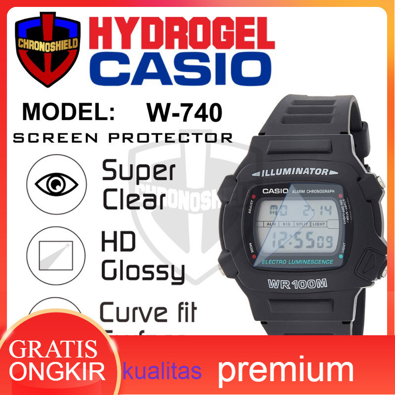 Anti gores Jam Tangan Casio W740 W 740 Antigores Hydrogel