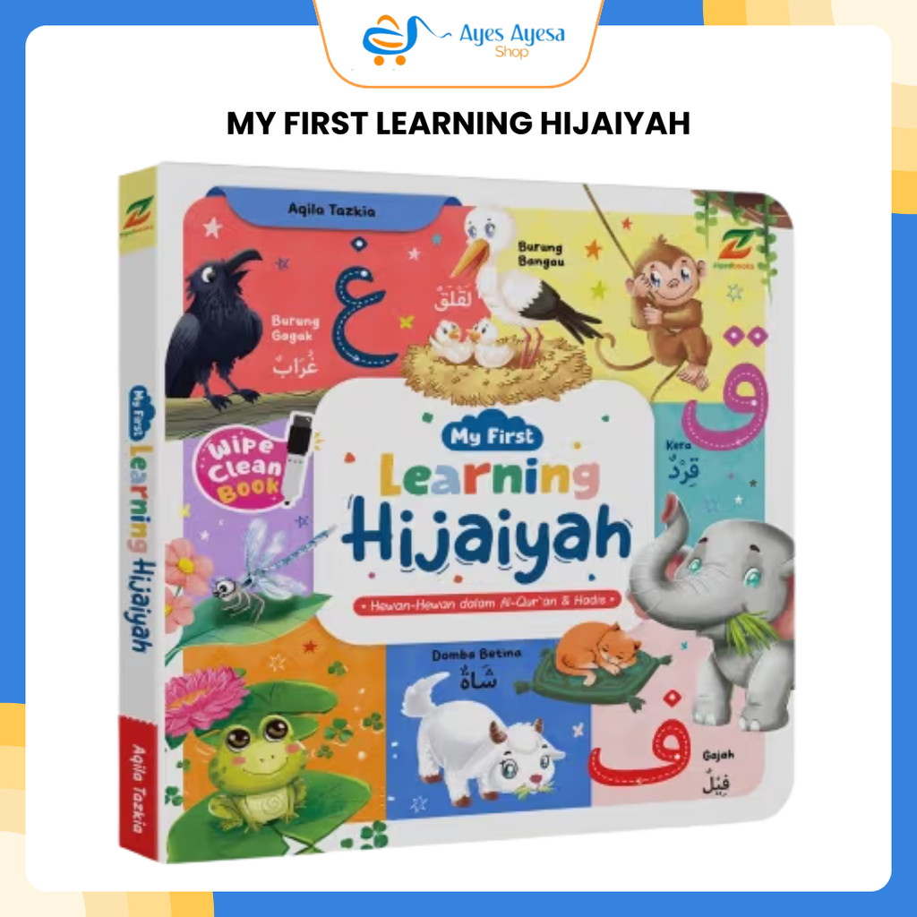 Ziyadbooks Official Buku My First Hijaiyah Pertamaku Official Play Time Hijaiyah Boardbook
