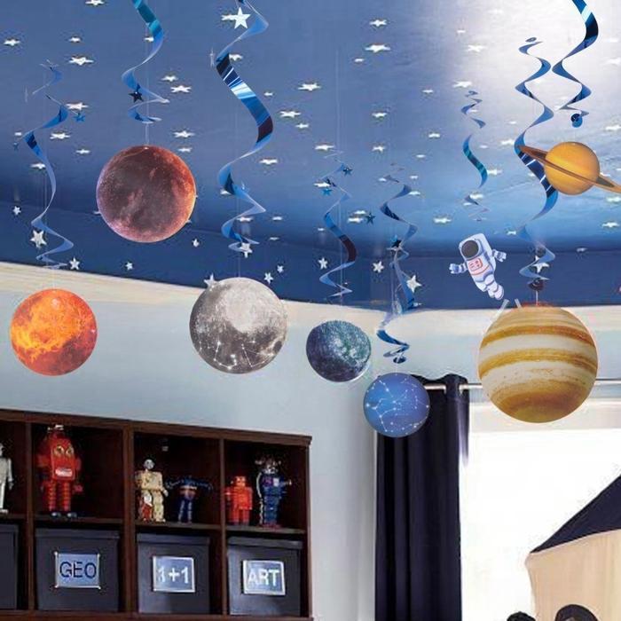 Ready 10pcs / Set Hiasan Gantung Model Planet Tata Surya /Hiasan Kelaspesta