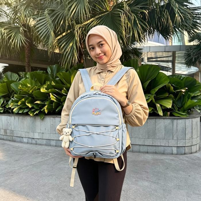 SUPER Backpack - Tas Besar Muat Laptop 15.6 Inch - Ransel Kanvas Waterrepellent untuk Sekolah - Coco