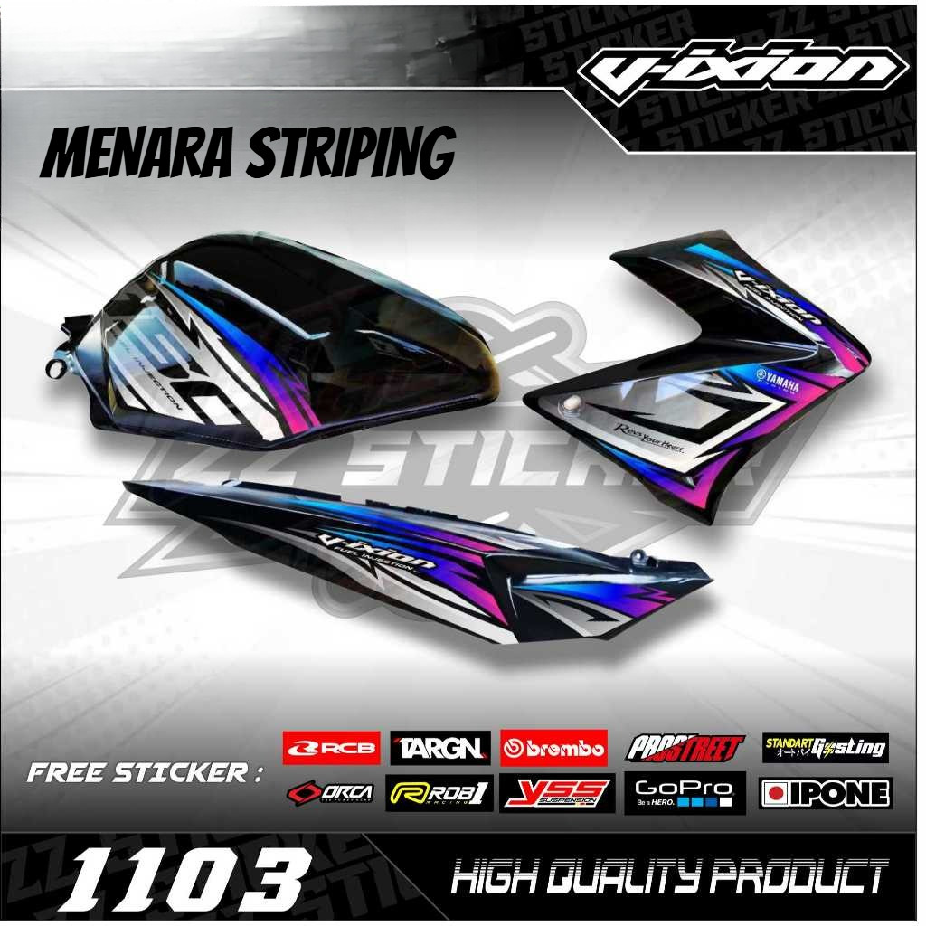 Striping Stiker List Variasi Yamaha VIXION OLD SIMPLE TERBARU ANTI LUNTUR