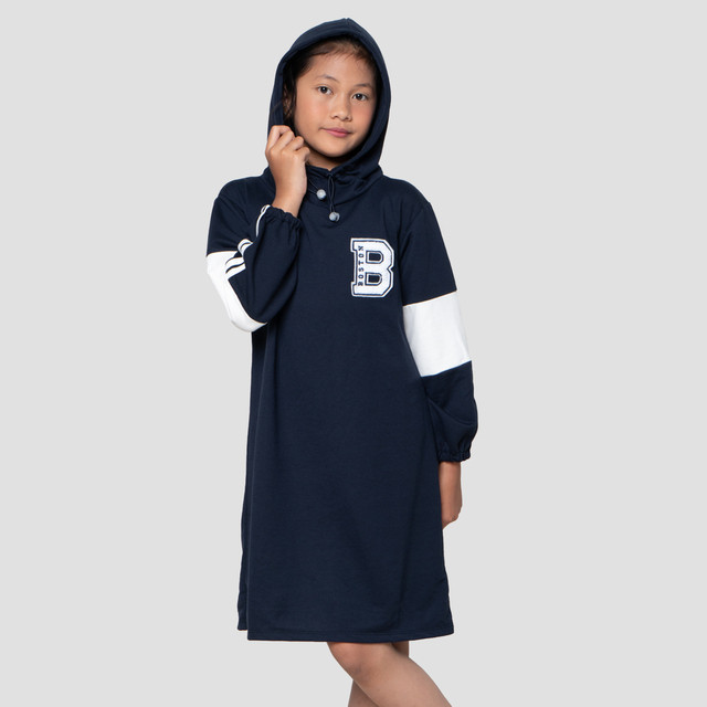 Nevada Hoodie Stoper Aplikasi Dress Anak Perempuan 123911572