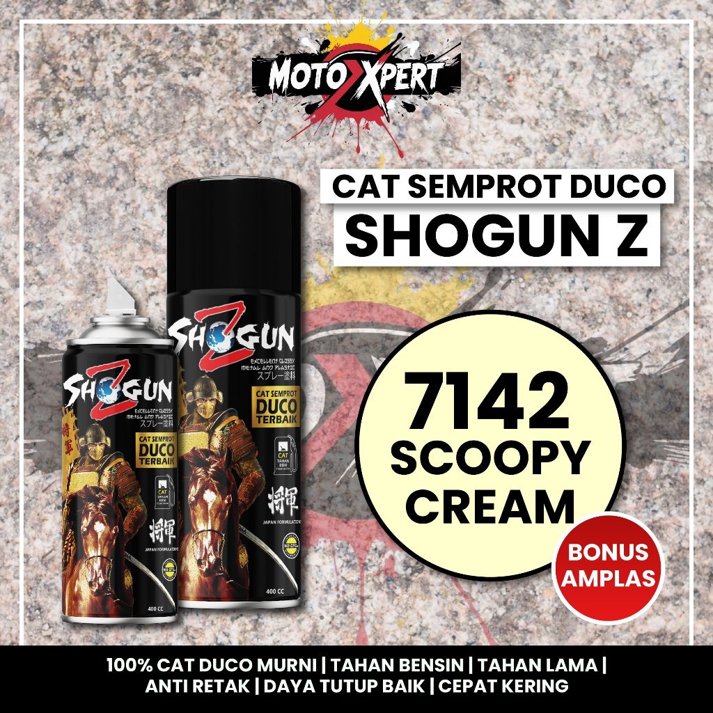 Cat Semprot Duco Shogun Z Scoopy Cream 7142 400cc - Putih Krim Glossy Standard  Pilok