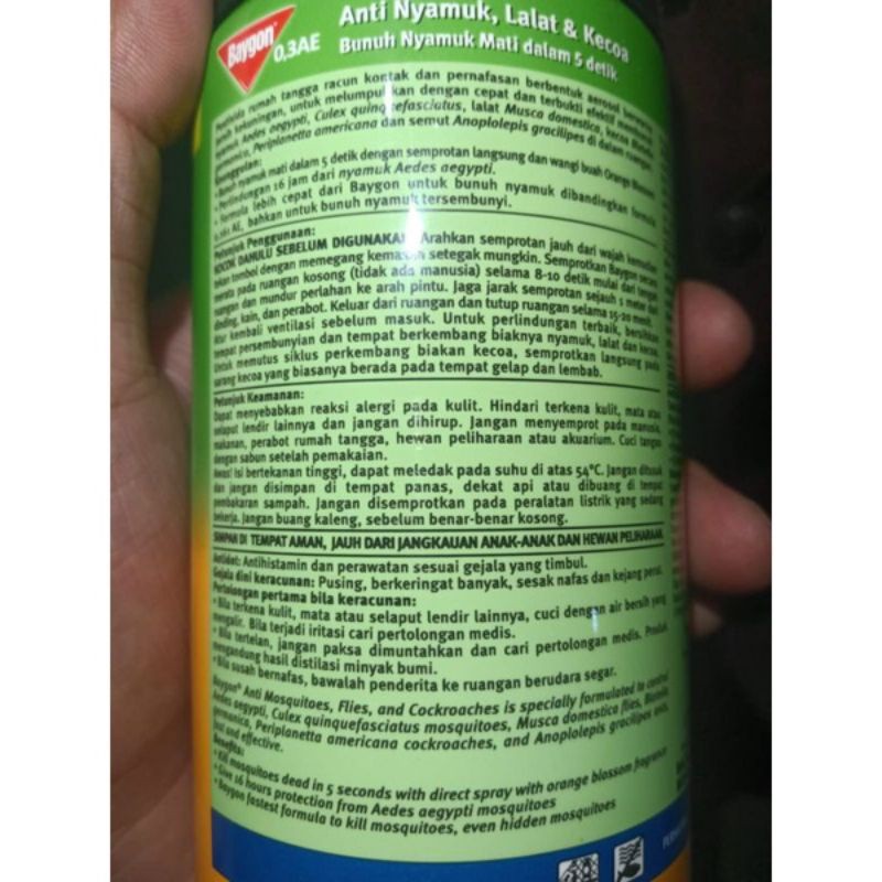 Baygon Obat Nyamuk Semprot 200 ml/