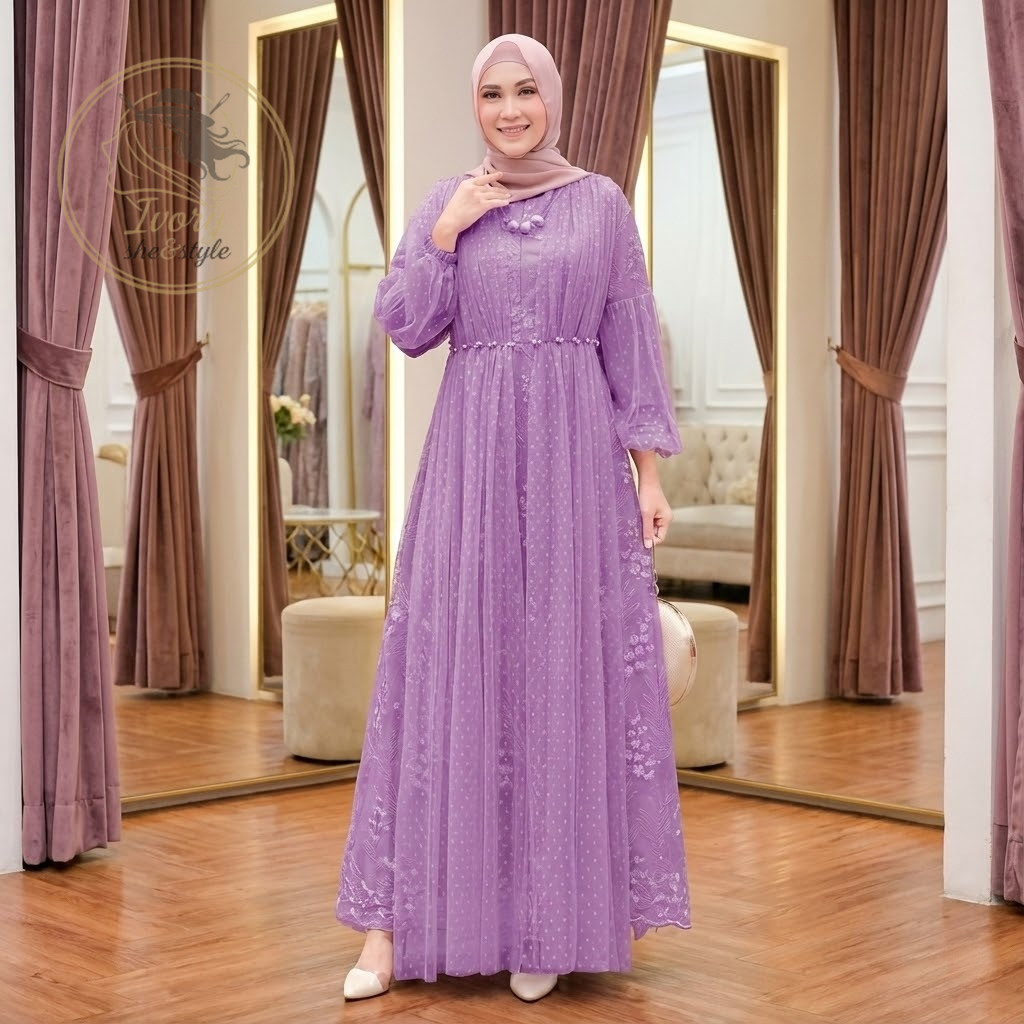 Ivory - KID JAHWARA (3-4THN 5-6THN 7-8THN 9-10THN 11-13THN 14-16THN) GAMIS ANAK MURAH GAMIS ANAK MUS