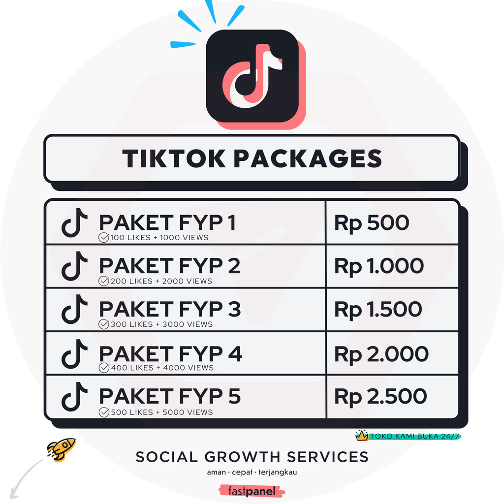 Paket Hemat TikTok Likes Bonus Views High Quality Real Akun SMM Panel Indonesia Termurah No.1 – Beli