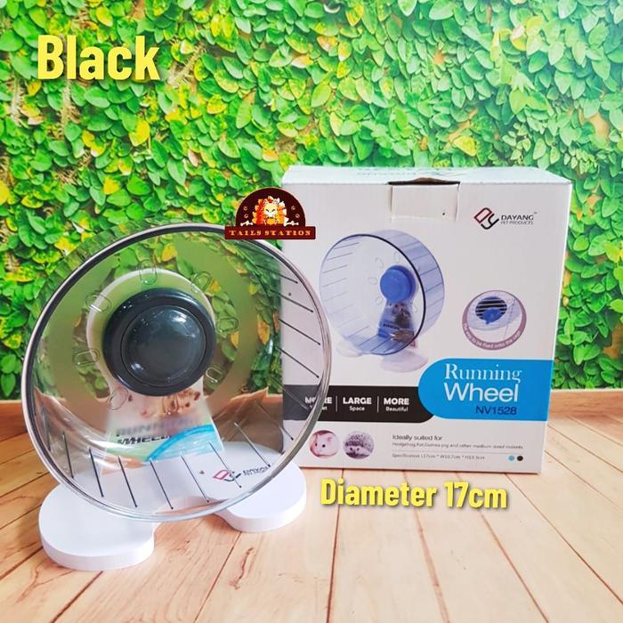 NV1528 NV1529 NV1530 Dayang Silent Running Wheel Bola Hamster Landak - NV1528 Black by Happypaws id