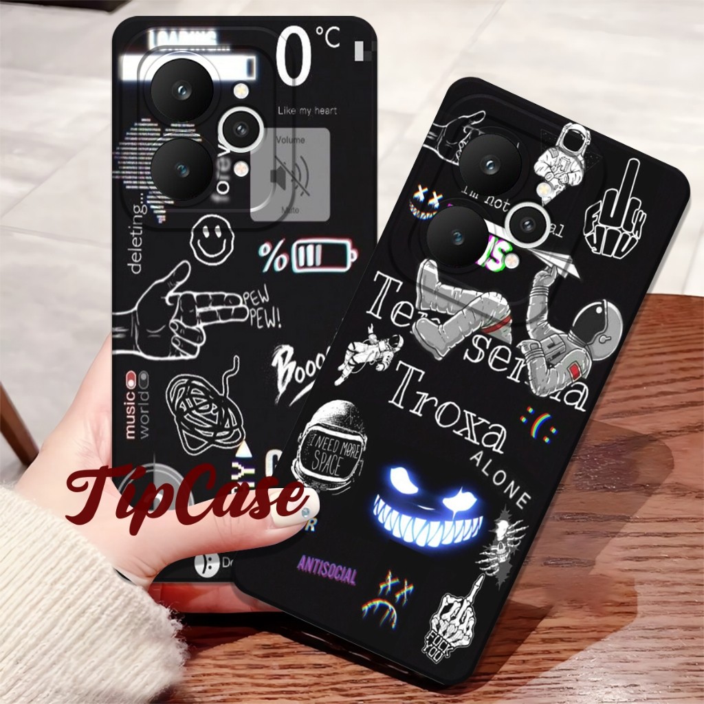 Cassing Realme 15 / Realme 15 Pro / Realme 14 / Realme 14T Case Lentur Procamera Motif Stiker