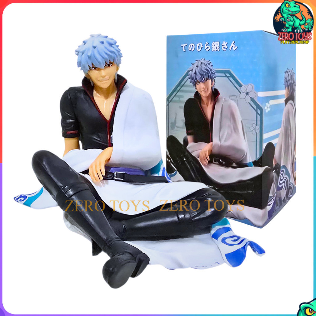 Action Figure Gintama Sakata Gintoki Sitting Pose Figur Anime Pajangan