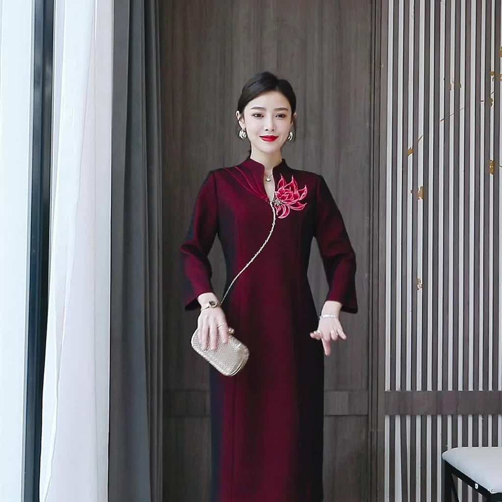 202512v Gaun Wanita Bordir Model Baru Gaun Pesta Pernikahan