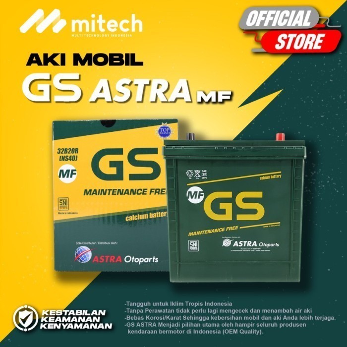 GS MF Aki Mobil Hyundai Atoz NS40 12V / 32Ah - Aki Kering